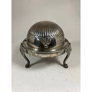 Antique FB Roger’s Solver-Played Rolling Dome Butter/Caviar Dish